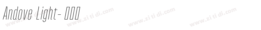 Andove Light字体转换